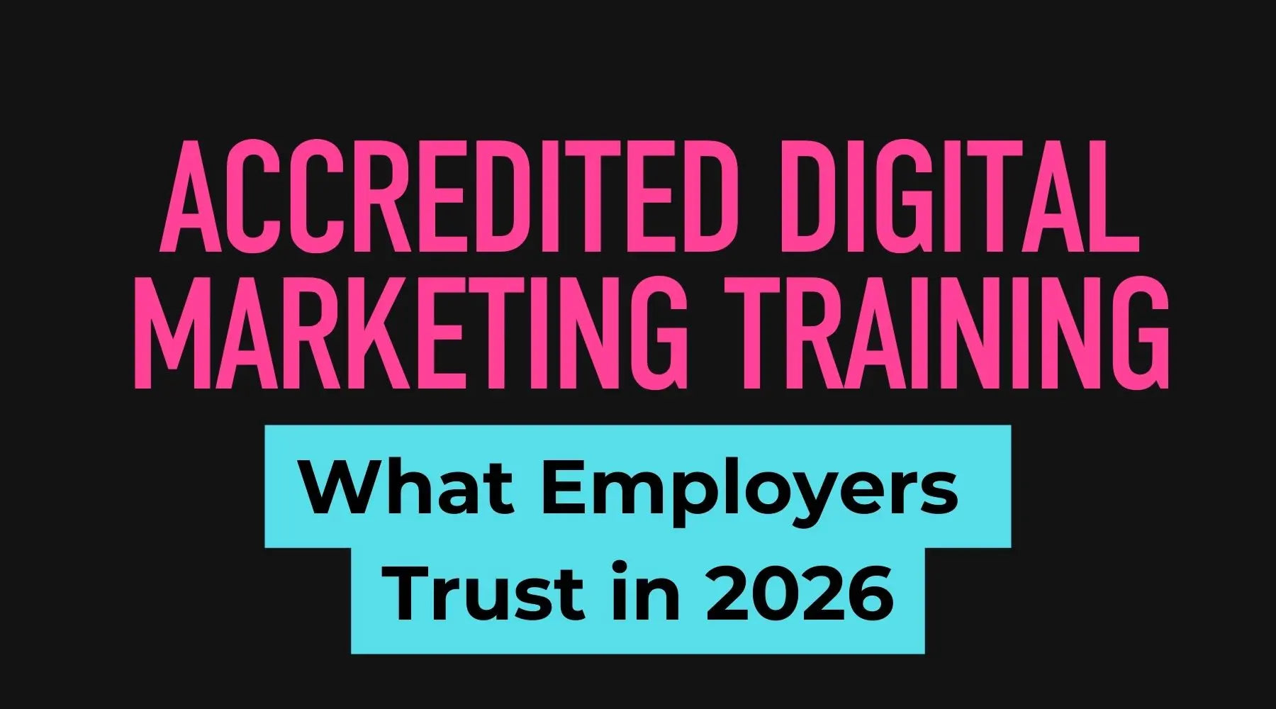 Accredited digital marketing training recognised by employers
