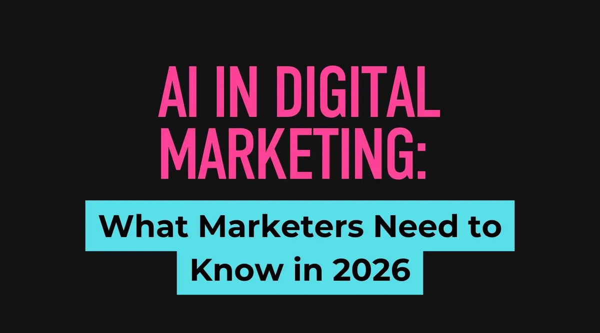 AI in digital marketing showing strategy, automation, analytics and content planning