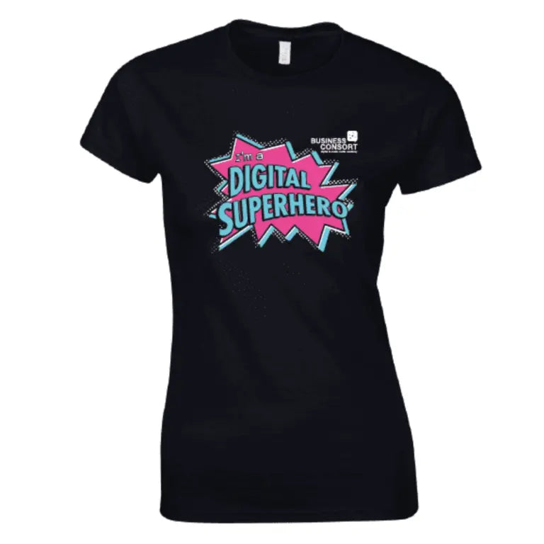 DIGITAL SUPERHERO T-SHIRT (Black)